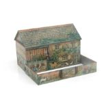 A Huntley & Palmer's Farmhouse biscuit tin (circa 1931) with lithographed printed decoration of farm