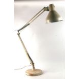 A large Herbert Terry Anglepoise lamp on circular cast base, model no. 1201.