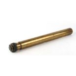 A W. Ottway & Co. brass sighting scope, number 645, 51cms long.