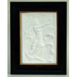 Katherine Leigh - a plaster plaque depicting a Rusalka Water nymph, singed & dated 1921 lower