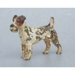 An Austrian cold painted bronze model of an Airedale terrier in the manner of Franz Bergman, 9cm