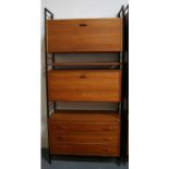 A mid 20th century Ladderax teak modular shelving unit. 94cm wideCondition ReportMissing one shelf