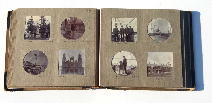 An early 20th century photograph album compiled by A W Finlayson RN, Uplands House, containing - Image 4 of 4