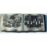 A late Victorian large photograph album containing various images of Maldon College Military School,