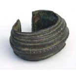 A 17th century heavy bronze slave anklet. Approximate weight 1.2kgs (2lbs)