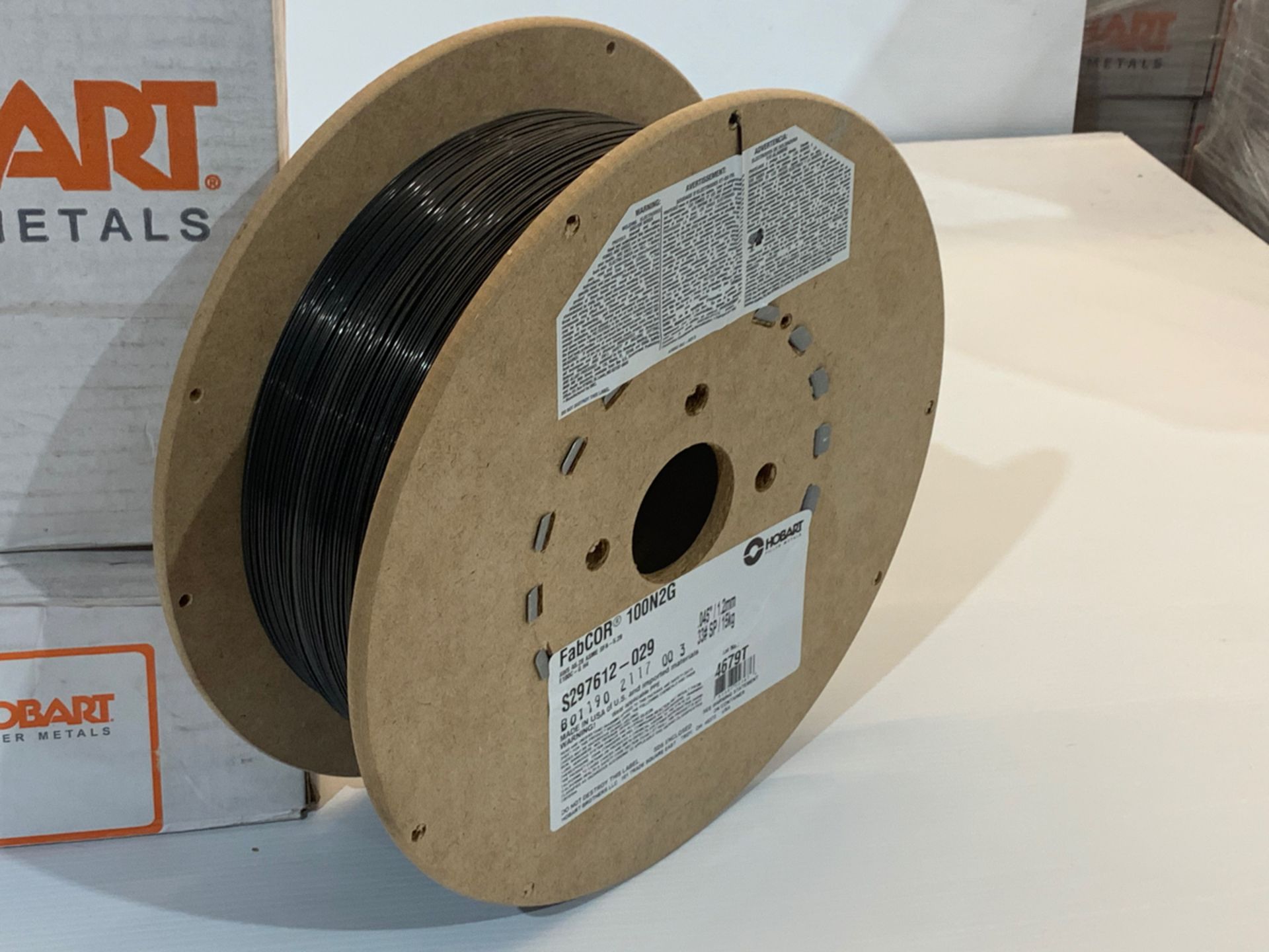 HOBART STL WELDING WIRE FABCOR 100N2G, DIA.: 0.045” (1.2mm), 15KG SPOOL/BOBINE *** DUE TO COVID - Image 3 of 3