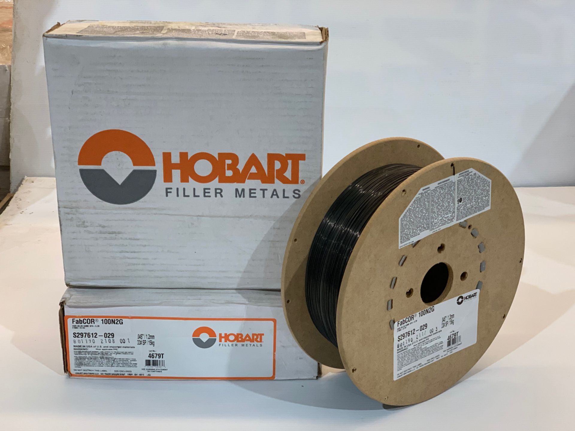HOBART STL WELDING WIRE FABCOR 100N2G, DIA.: 0.045” (1.2mm), 15KG SPOOL/BOBINE *** DUE TO COVID