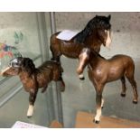 3 BESWICK HORSES