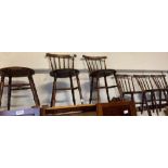 SET OF 6 STICK BACK DINING CHAIRS