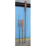 3 WOODEN OARS