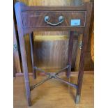 MAHOGANY SIDE TABLE WITH GALLERIED TOP