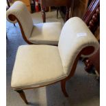 2 FABRIC ROLL TOP CHAIRS