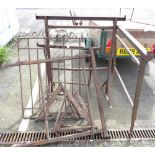 VARIOUS METAL TRESTLES & METAL GATE