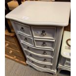 CREAM CHEST OF DRAWERS, 4 SHORT, 3 LONG