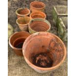 7 TERRACOTTA POTS