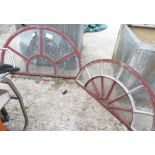 ARCHITECTURAL SALVAGE - 2 METAL FRAMED FAN LIGHT WINDOWS