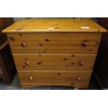 VIEWING/COLLECTION FOR THIS LOT IS AT ACCESS HOUSE, 157 THE BUTTS, FROME, BA11 4AQ PINE CHEST OF 3