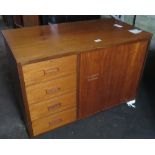 VIEWING/COLLECTION FOR THIS LOT IS AT ACCESS HOUSE, 157 THE BUTTS, FROME, BA11 4AQ TEAK SEWING TABLE