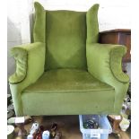 VIEWING/COLLECTION FOR THIS LOT IS AT ACCESS HOUSE, 157 THE BUTTS, FROME, BA11 4AQ GREEN UPHOLSTERED