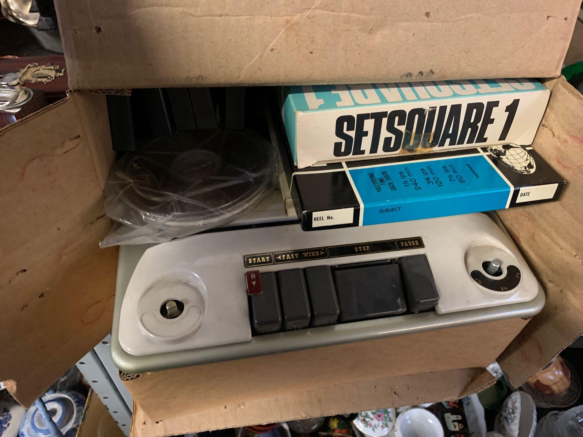 SHELF OF ELECTRICAL ITEMS INCLUDING SPEAKERS, BOXED TAPE RECORDER ETC - Image 6 of 6