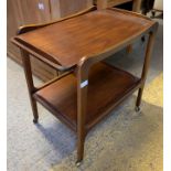 MID CENTURY 2 TIER SERVING TROLLEY