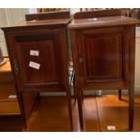 NEAR PAIR OF MAHOGANY POT CUPBOARDS