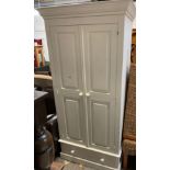 WHITE PAINTED PINE WARDROBE