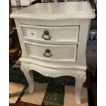 CREAM BEDSIDE TABLE