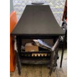 CAST IRON HUNTER HERALD WOOD BURNER WITH ACCESSORIES