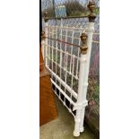 PAINTED BRASS BEDSTEAD