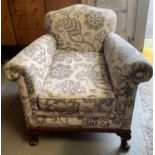 PATTERNED UPHOLSTERED ARMCHAIR
