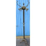 BRASS COAT & HAT STAND