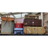 3 SUITCASES/TRUNKS ETC