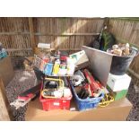 LARGE QUANTITY OF ELECTRIC & HAND TOOLS AND TOOL BOXES