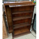 SMALL OAK BOOKSHELF & MAHOGANY BOOKSHELF