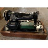 CASED SINGER SEWING MACHINE