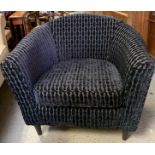 BLACK FABRIC TUB CHAIR