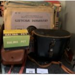 COLLECTION OF RECORDS, BINOCULARS & CAMERA
