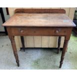 WHITE PAINTED CHEST OF DRAWERS & PINE HALL TABLE