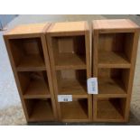 3 SMALL WOODEN DISPLAY SHELVING CUBES