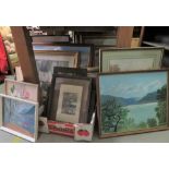 LARGE QUANTITY OF FRAMED PRINTS ETC