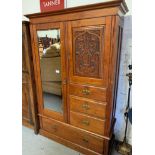 WARDROBE WITH CARVED PANEL & MIRRORED DOOR ## KEY ##