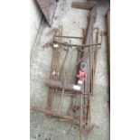 ARCHITECTURAL SALVAGE - METAL FIRE SURROUND & OTHER DECORATIVE ITEMS