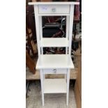 2 CREAM BEDSIDE TABLES