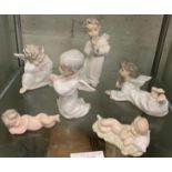4 LLADRO FIGURES OF ANGELS & 2 OTHERS