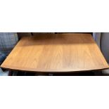 HARDWOOD EXTENDING DINING TABLE