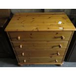 VIEWING/COLLECTION FOR THIS LOT IS AT ACCESS HOUSE, 157 THE BUTTS, FROME, BA11 4AQ PINE CHEST OF 4