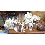 VARIOUS CERAMICS, GLASSWARE, PORTMEIRION BOTANICAL GARDENS FRUIT BOWL & OTHER ITEMS