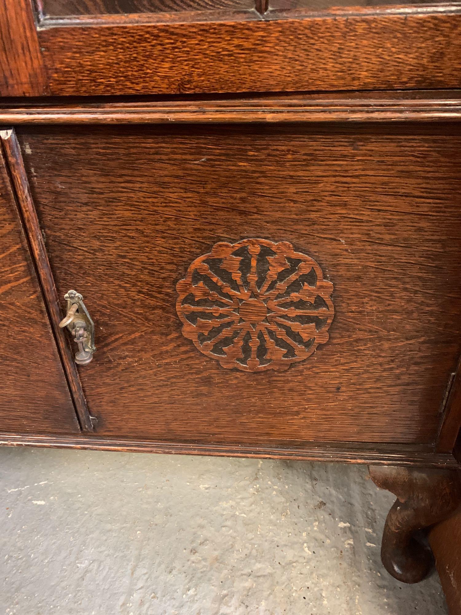 MAHOGANY GLASS FRONTED CABINET ## KEY ## - Image 3 of 3