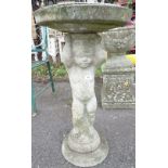 RECONSTITUTED STONE BIRD BATH